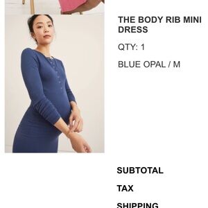 NWOT HATCH maternity The Body Rib Mini Dress